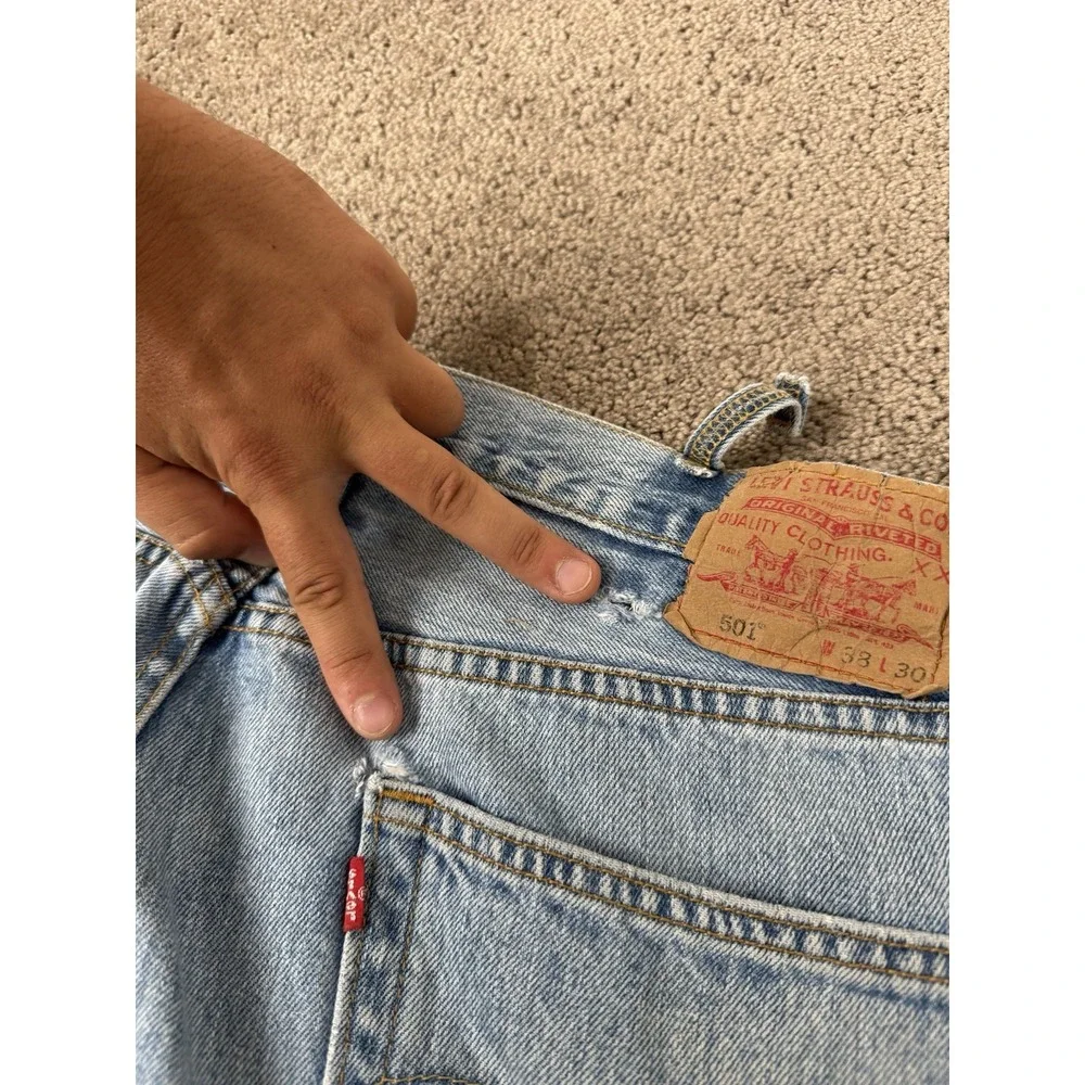 Vintage Mens Jeans 90s‎ Levi's 501 Made in USA Streetwear, Size W38 L30